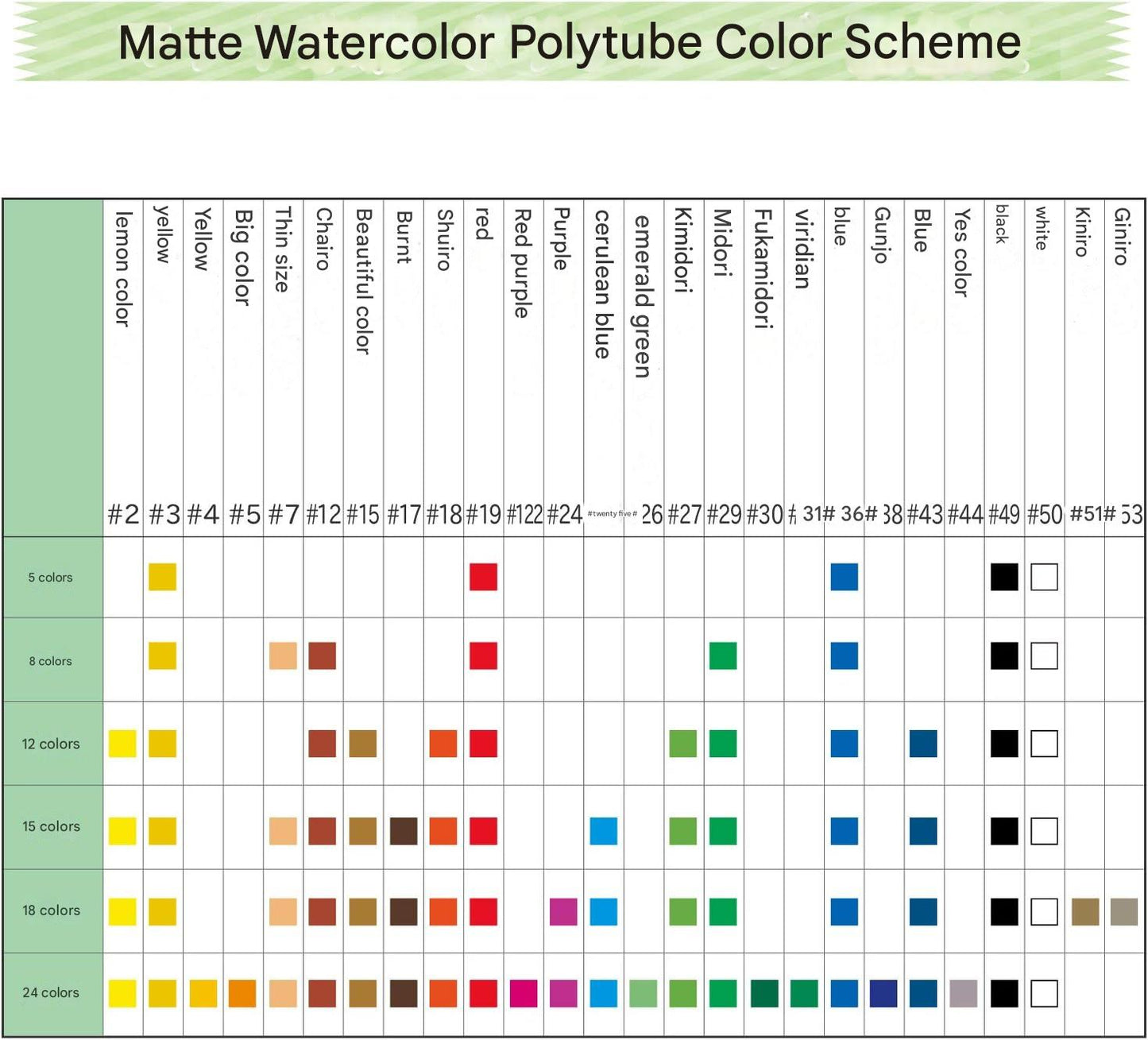 Sakura Cray - Pas Watercolor Paint Tubes