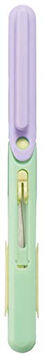 RaymayFujii SH706V Scissors Pen Cut Compact Portable Scissors for Ambidextrous Left Handed Left-Handed Violet x Green