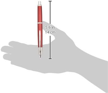 PILOT Fountain Pen Capless Decimo, Red Body, EF-Nib (FCT-15SR-R-EF) front view
