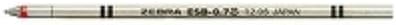 Low Viscosity Ballpoint Pen - ZEBRA Refill for Emulsion Ballpoint Pen ESB-0.7 / Red x 3 pieces (Japan Import) - Smooth Precision Writing Experience - Office Journaling and Study Use