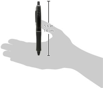PILOT Dr. Grip Full Black Ball Point Pen 0.7mm, Black Body, Silver Accent (BDGFB80F-S)
