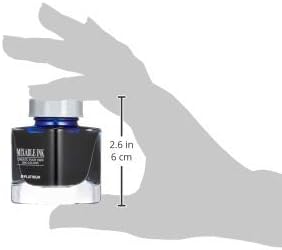 PLATINUM INKM-1000 Mixed Ink Mini Fountain Pen, 55 Aurora Blue