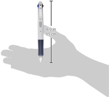 ZEBRA Clip-On G Series 4 Color Ballpoint Multi Pen - 0.7 mm - White Body (B4A3-W)