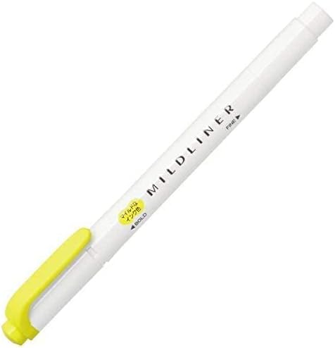 ZEBRA Mildliner WKT7-MLY Highlighter, Mild Lemon Yellow