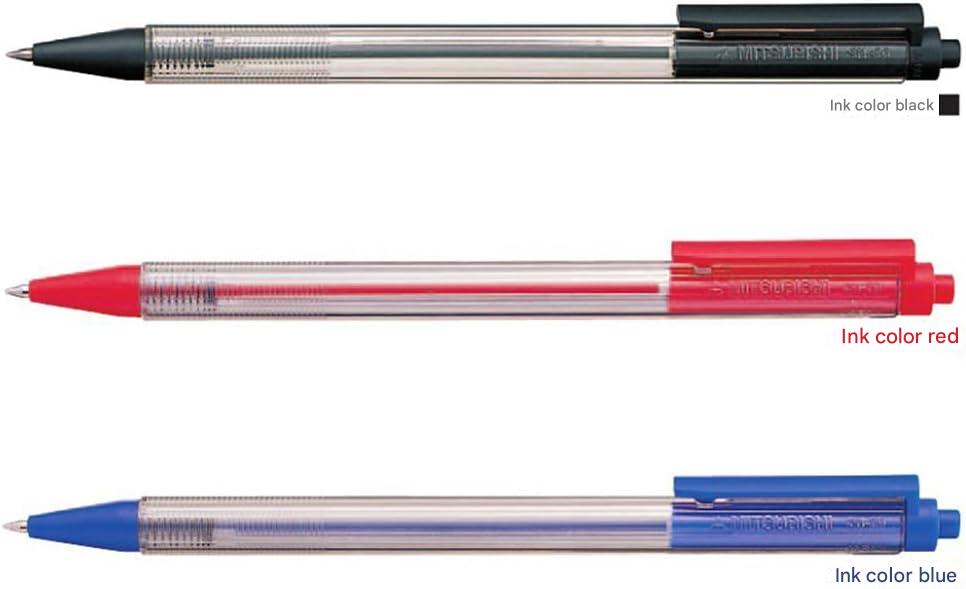 Mitsubishi Pencil Permanent Ballpoint Pen New Liner 0.7 SN80.24 Black 10 Pens