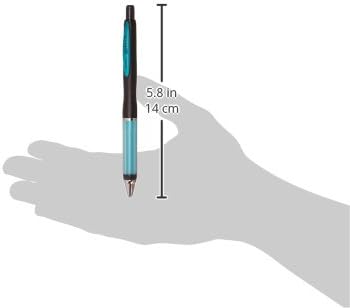 ZEBRA Airfit Light S, 0.7mm Ballpoint Pen, Black Ink, Black Body with Blue Green (BA61-BG)