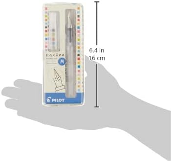 PILOT Kakuno Fountain Pen, Clear Barrel, Medium Nib (10822)