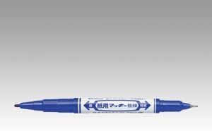 ZEBRA Dual Tip Extra Fine Paper Marker, Mackee, Water Base Ink, Blue - WYTS5-BL