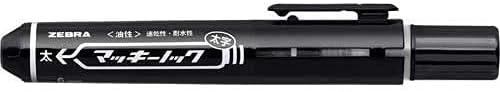 ZEBRA Macky Knock Permanent Markers, Bold Black, 10 Count