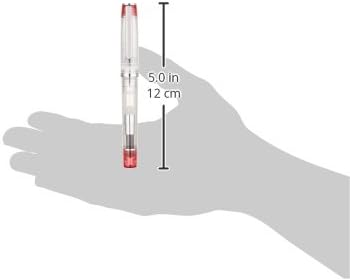 PILOT Prera Iro-Ai Medium-Nib Fountain Pen, Transparent Red Body (FPRN-350R-TRM)