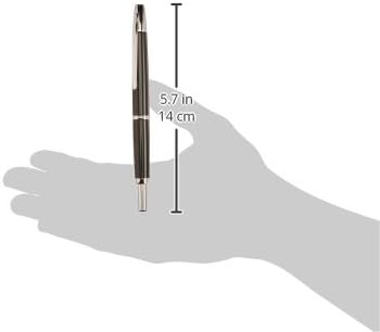 PILOT Fountain Pen Capless Decimo, Black Body, M-Nib (FCT-15SR-B-M) front view