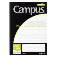 KOKUYO Campus Notebook Semi-B5 (for various purposes), English Study, 13 Lines (3.5mm Ruled), No-30F13D (Set of 10)