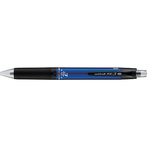 Uni Erasable 3 Color Ballpoint Pen, Ball R: E3 0.5mm, Navy (URE350005.9)