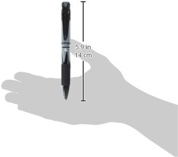 Pentel Twist Multi-Pen Energel, Needle Ballpoint Pen Ink + 0.5mm Pencil, Black/Red (XBLW5-A)