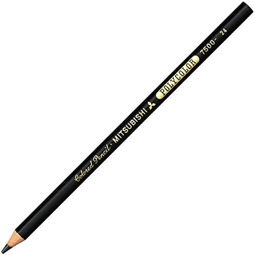 三菱鉛筆 色鉛筆 7500 24クロ 【12本セット(1ダース)】 取寄品 K7500.24