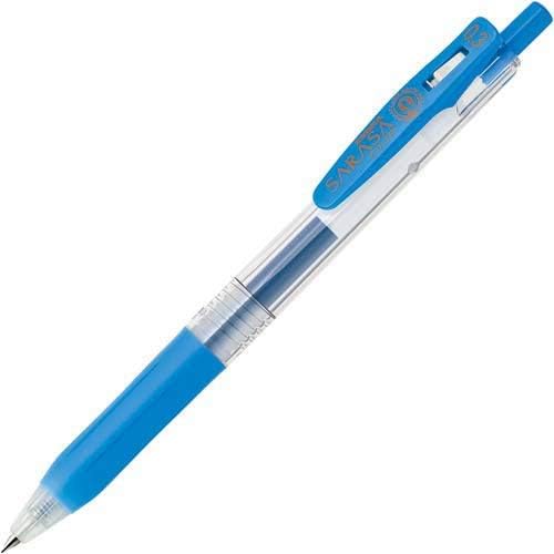 Smooth Writing Gel Pen 0.7mm - Zebra Sarasa Clip Blue Gel Pen 10 Pieces - Fast Drying Smooth Ink Performance - Office Journaling and Study Use