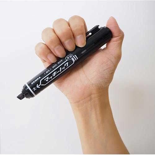 ZEBRA Macky Knock Permanent Markers, Bold Black, 10 Count