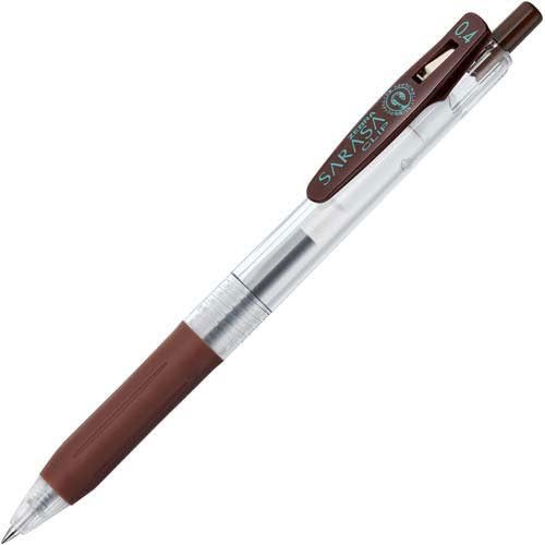 Smooth Writing Gel Pen 0.4mm - Zebra Sarasa Clip Brown Pen 5 pieces - Fast Drying Smooth Ink - Office Journaling and Study Use