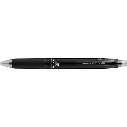 Uni Erasable 3 Color Ballpoint Pen, Ball R: E3 0.5mm, Black (URE350005.24)