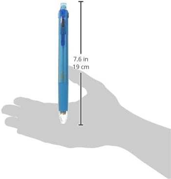 ZEBRA Multi Function Surari 4S Black/Red/Blue/Green Ink 0.5mm Ballpoint Pen, 0.5mm Mechanical Pencil, Light Blue Body (B4SAS11-LB)