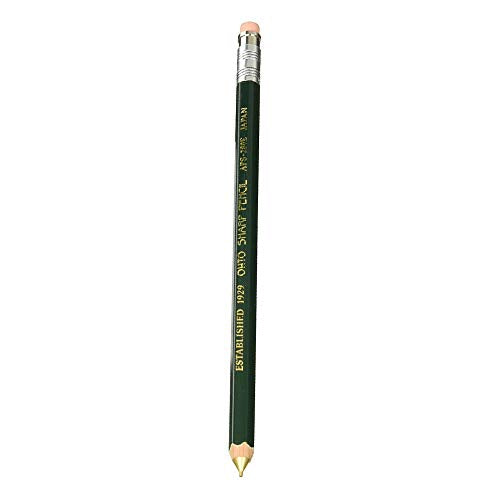 OHTO Mechanical Pencil Wood Sharp with Eraser, 0.5mm, Green Body (APS-280E-Green)