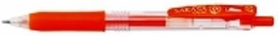 Low Viscosity Ballpoint Pen - ZEBRA Gel Ballpoint Pen SARASA Clip (0.7mm) Red Orange x 3 pieces (Japan Import) - Smooth Precision Writing Experience - Office Journaling and Study Use