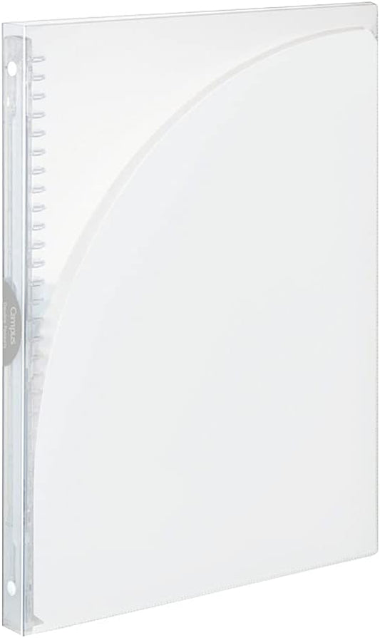 Kokuyo Campus Slide Binder, Adapt Slim, Double Pockets, A4, 30 Holes, Up to 65 Sheets, Transparent, Japan Import (RU-AP171T)