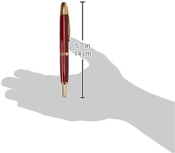 PILOT Fountain Pen Capless, F-Nib, Deep Red Body (FC-15SR-DR-F) front view