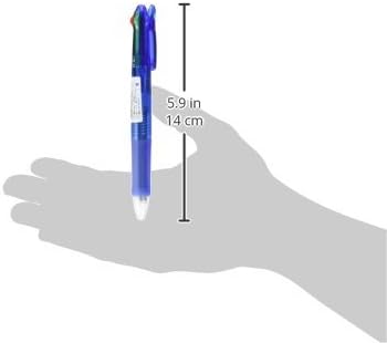 ZEBRA Clip-On G Series 4 Color Ballpoint Multi Pen - 0.7 mm - Blue Body (B4A3-BL)