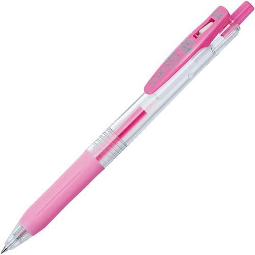 Smooth Writing Gel Pen 0.7mm - Zebra Sarasa Clip Pink Gel Pen 5 Pieces - Fast Drying Smooth Ink Performance - Office Journaling and Study Use