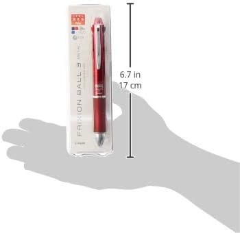 PILOT Frixion Ball 3 Metal Ballpoint Pen, Gradation Red Body (LKFB-150EF-GRR)