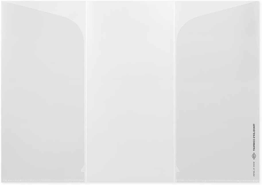 Traveler's Notebook Refills Tri-Fold Clear Holder, 3 Pack, Regular Size, 14403006