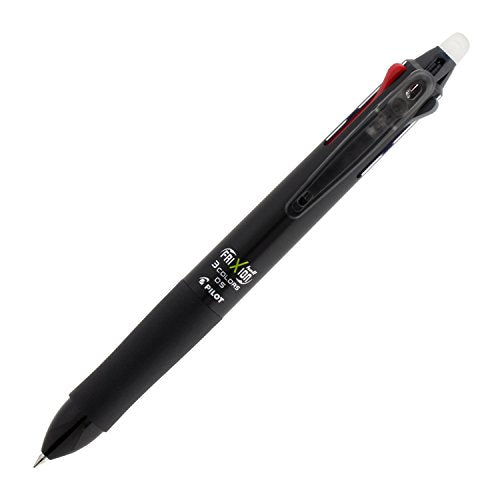 Pilot Frixion Ball3 3-Color 0.5mm Ballpoint Pen, Black (P-LKFB-60EFB)
