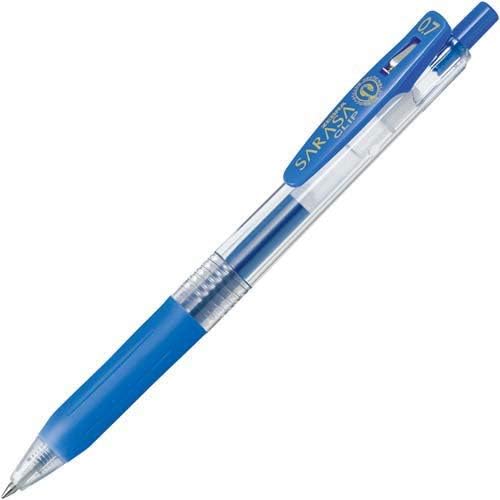 Smooth Writing Gel Pen 0.7mm - Zebra Sarasa Clip Blue Gel Pen 10 Pieces - Fast Drying Smooth Ink Performance - Office Journaling and Study Use