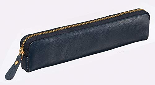 Raymay Fujii NF2803K Pen Case, Pencil Case, Bloomsberry Leather Pen Case, Leather, Navy