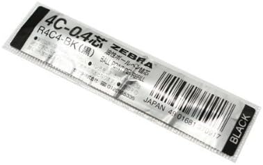 ZEBRA 4C-0.4 Ballpoint Pen Refill - 0.4 mm - Black
