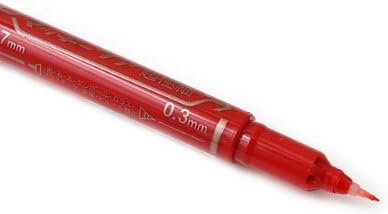 ZEBRA Mackee Care Double-Sided Marker Pen - Extra Fine Point - Red