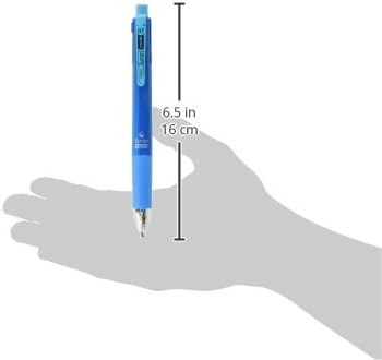 ZEBRA Multi Function Surari 4S Black/Red/Blue/Green Ink 0.7mm Ballpoint Pen, 0.5mm Mechanical Pencil, Light Blue Body (B4SA11-LB)