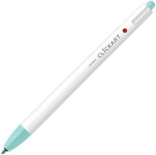 ZEBRA Knock Felt Pen, CLICKART, aqua blue