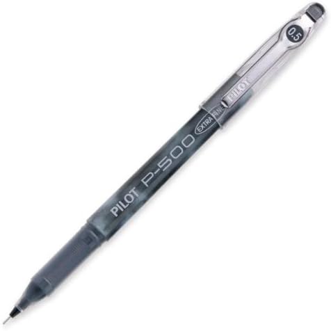 PILOT Precise P-500 Gel Ink Rolling Ball Pens, Extra Fine Point, Black Ink, 6 Pens