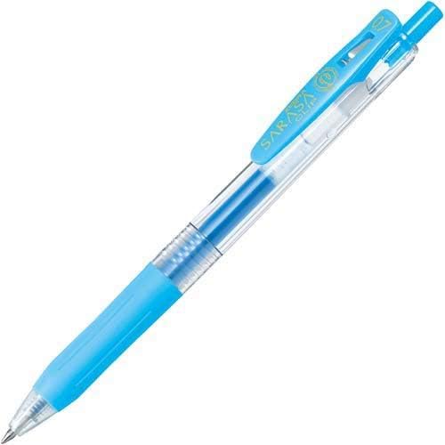 Smooth Writing Gel Pen 0.7mm - Zebra Sarasa Clip Blue Gel Pen 10 Pieces - Fast Drying Smooth Ink Performance - Office Journaling and Study Use