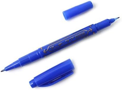 ZEBRA Mackee Care Double-Sided Marker Pen - Extra Fine Point - Blue