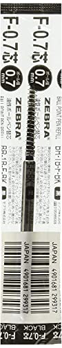 Zebra Ballpoint Pen refill F-0.7, for Zeba Fortia300 / Fortia ST Cap/Fortia VC/SL-F1 ST - BR-1B-F-BK