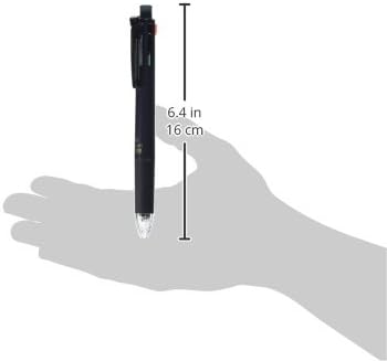 ZEBRA Multi Function Surari 4S Black/Red/Blue/Green Ink 0.5mm Ballpoint Pen, 0.5mm Mechanical Pencil, Black Body (B4SAS11-BK)