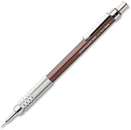 Pentel GraphGear 500 Mechanical Drafting Pencil, 0.3mm, Extra Fine Line, Brown Barrel (PG523E, Japan Import)