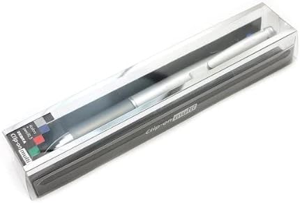 ZEBRA Clip-On 1000, 4 Color 0.7 mm Ballpoint Multi Pen 0.5 mm Pencil, Silver Body (B4SA2-S)