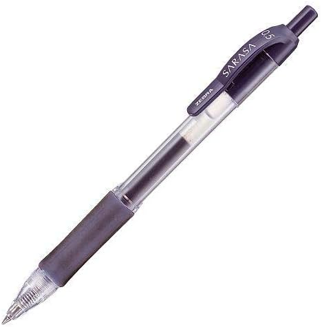 Smooth Writing Gel Pen 0.5mm - Zebra Sarasa Clip Black Pen 10 pieces - Fast Drying Smooth Ink - Office Journaling and Study Use