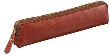 Raymay FujiiNF2803C Pen Case, Pencil Case, Bloomsberry Leather Pen Case, Leather, Brown