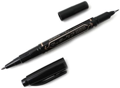 ZEBRA Mackee Care Double-Sided Marker Pen - Extra Fine Point - Black 3 Set