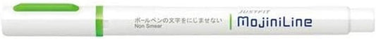 ZEBRA Highligher Just Fit Mojiniline, blurring proof for ballpoint pen wrinting (Green) WKS22-G